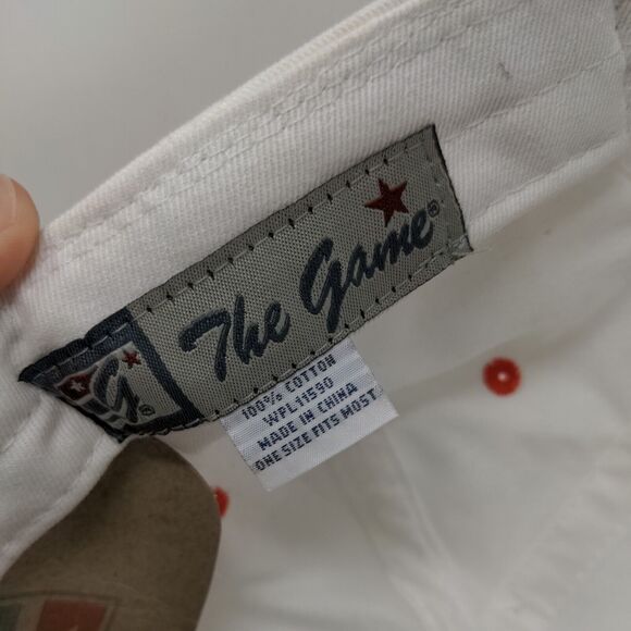 The Game Men's Slideback Hat White OSFM Embroidered Orange Crush Lacrosse Logo - Picture 10 of 10